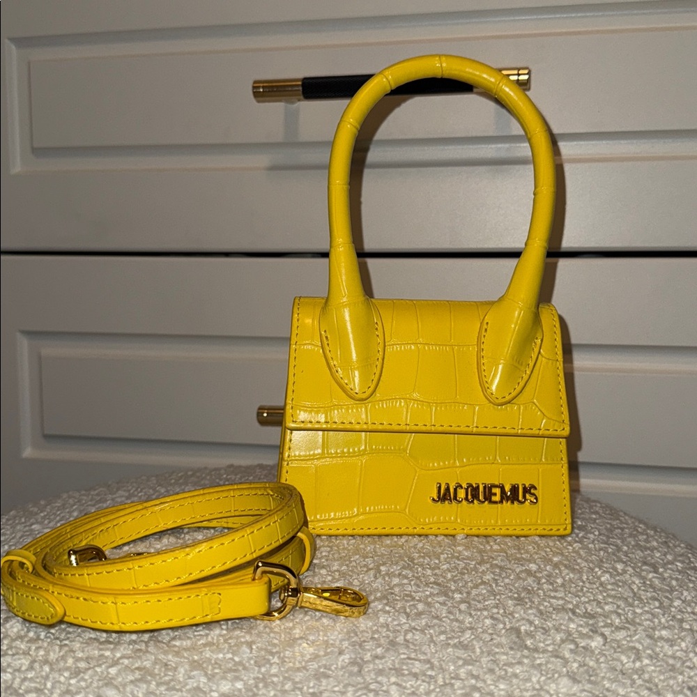 Jacquemus Vibrant Yellow Mini Bag New